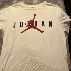 A Jordan t shirt. The size is a boys large.